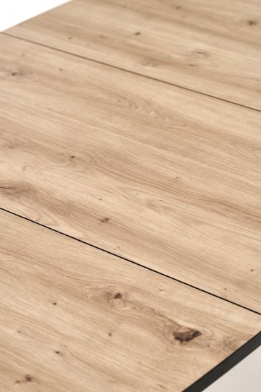 Rozkladací jedálenský stôl BARRIL 130(170)x80 dub artisan/čierna