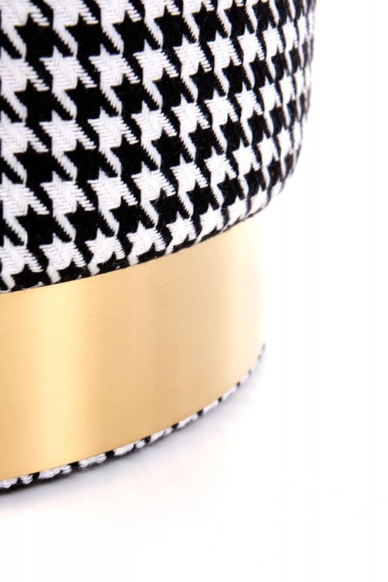 Taburet ARUNA černý/bílý