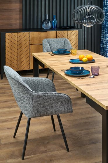 Jedálenská stolička / kreslo K576 sivá