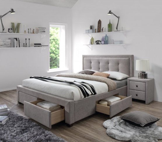 Posteľ EVORA so zásuvkami 160x200 béžová