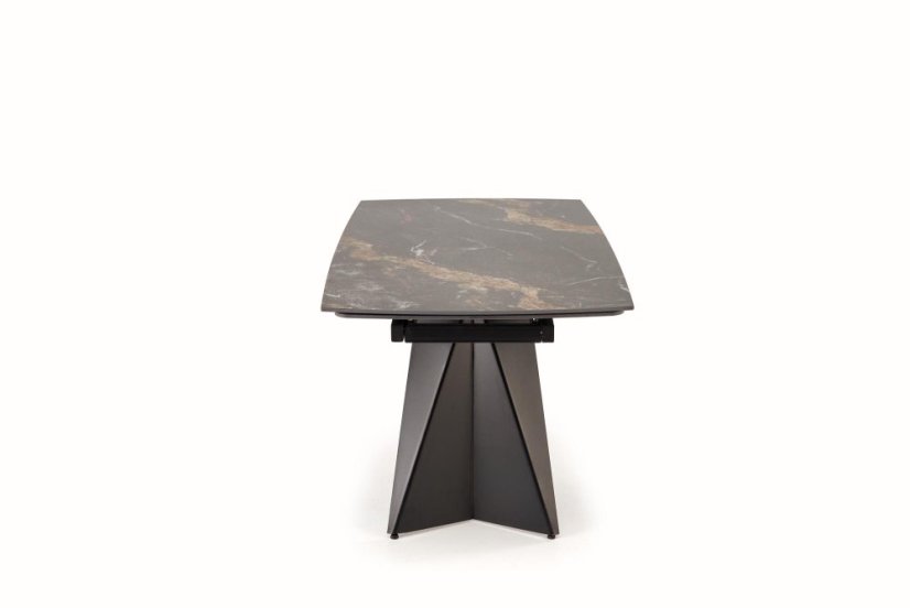 Rozkládací jídelní stůl ARMANI 165(241)x90 černý mramor/černá