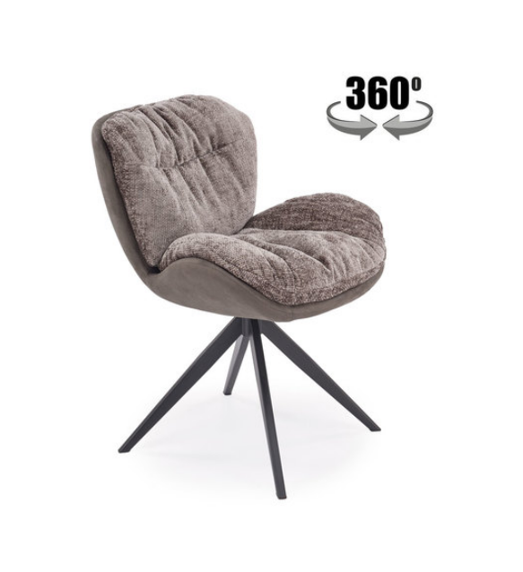 Čalúnená jedálenská stolička K599 sivá