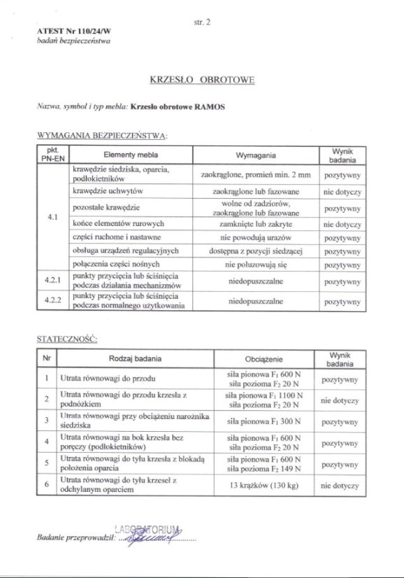 Kancelárska stolička RAMOS čierna