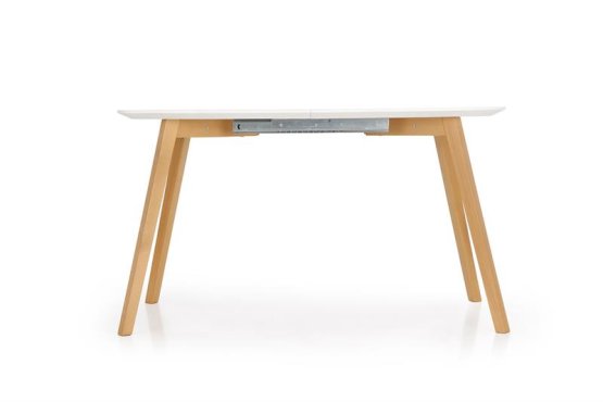 Rozkladací jedálenský stôl CALIBER 160(200)x90 biely/dub san remo