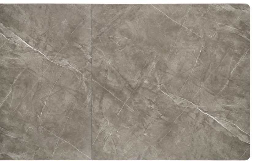 Rozkládací jídelní stůl CHARLES šedý mramor/černý