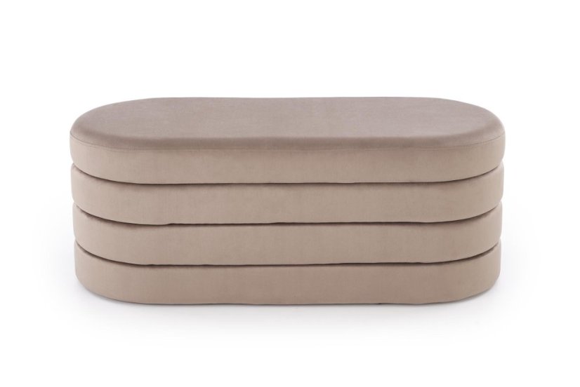 Čalouněná lavice CALPI s úložným prostorem béžová